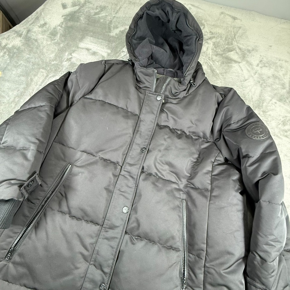 Artic Expedition Winter Parka Unisex 2XL Black Puffer w/Hood Heavy Warm